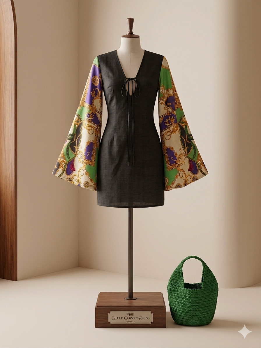 Retro Chick Bell Sleeve Dress 1