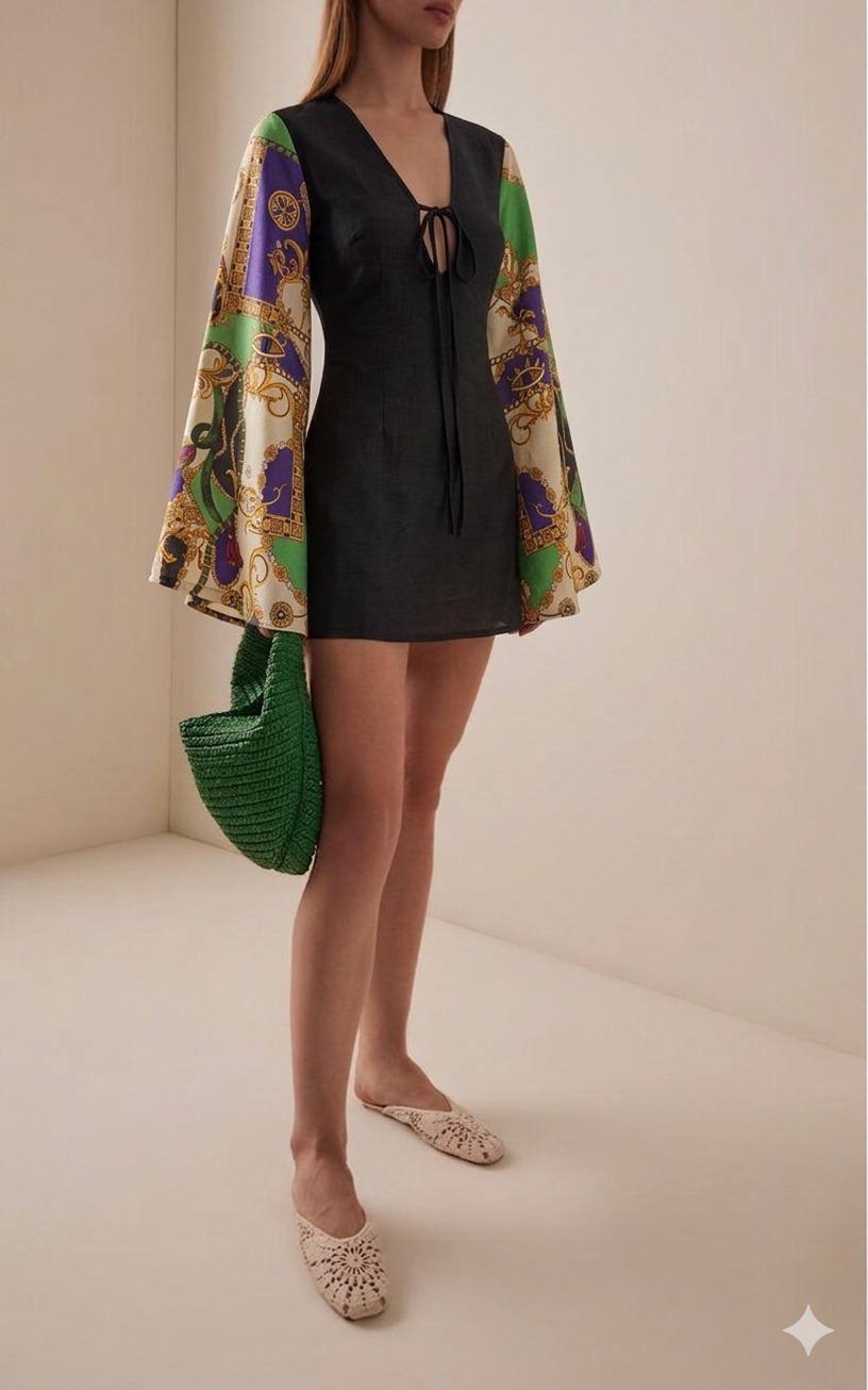 Retro Chick Bell Sleeve Dress 2